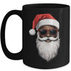 Santa Claus Black Xmas Santa Afro African American Christmas Mug | siriusteestore