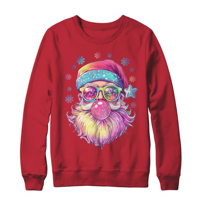 Santa Claus Blowing Pink Bubble Sunglasses Merry Christmas Shirt & Sweatshirt | siriusteestore
