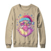 Santa Claus Blowing Pink Bubble Sunglasses Merry Christmas Shirt & Sweatshirt | siriusteestore