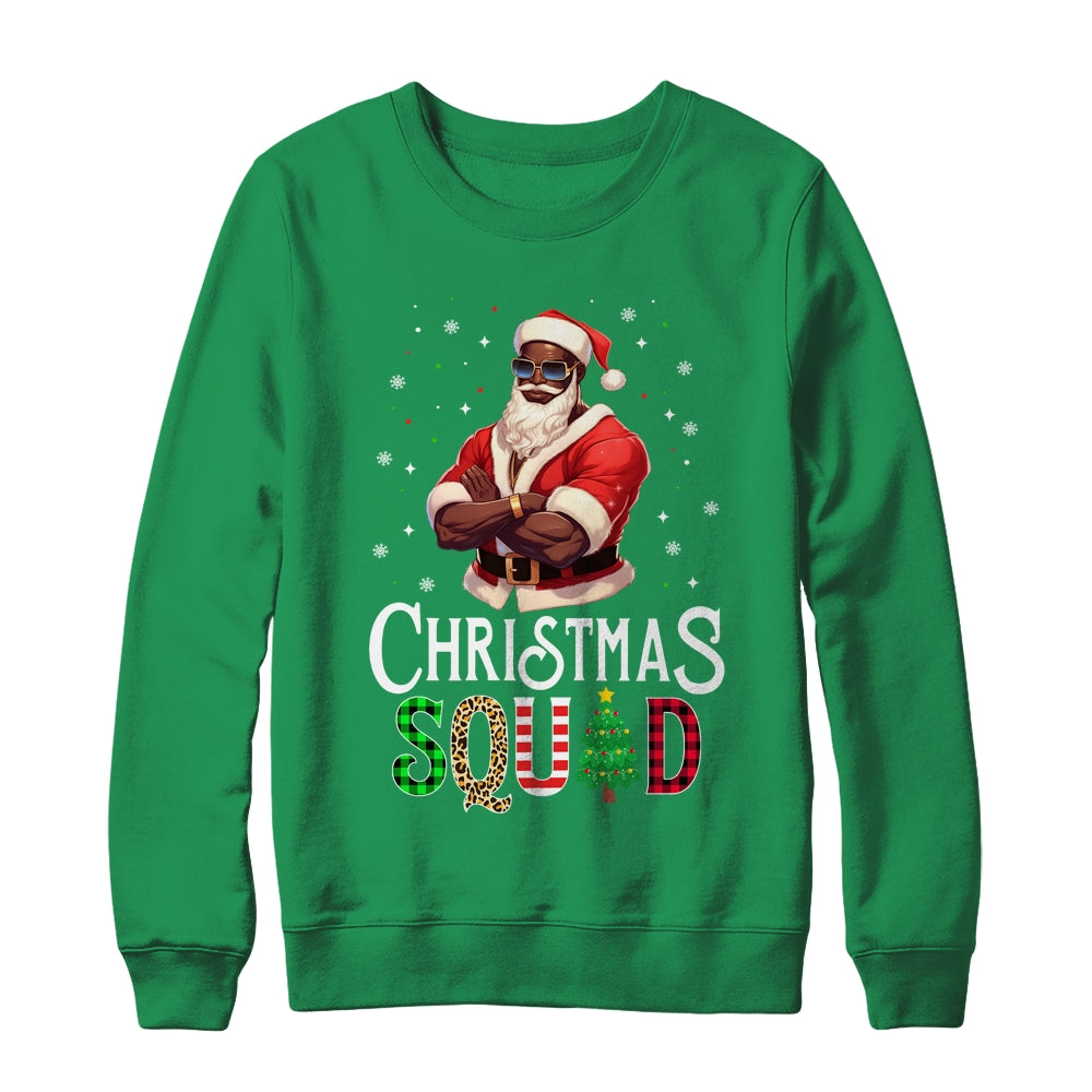 Santa Claus Christmas Squad Black Men African American Shirt & Sweatshirt | siriusteestore