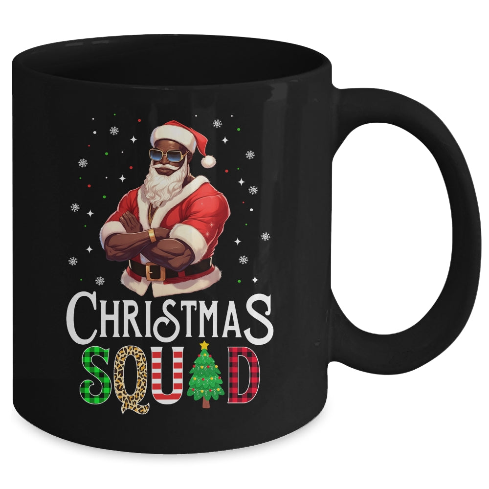 Santa Claus Christmas Squad Black Men African American Mug | siriusteestore
