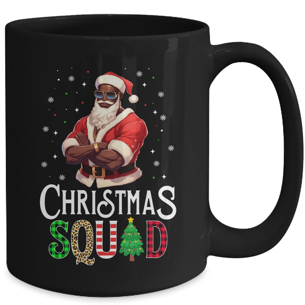 Santa Claus Christmas Squad Black Men African American Mug | siriusteestore