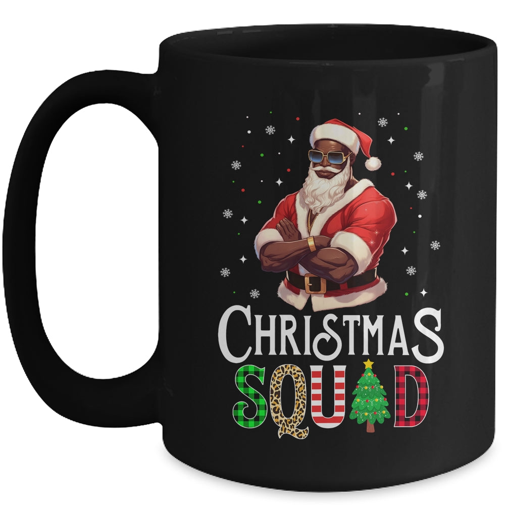 Santa Claus Christmas Squad Black Men African American Mug | siriusteestore