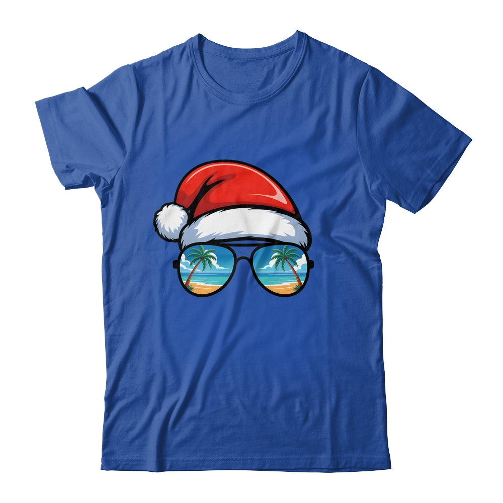 Santa Claus Hat Sunglasses Beach Christmas In July Summer Shirt & Tank Top | siriusteestore