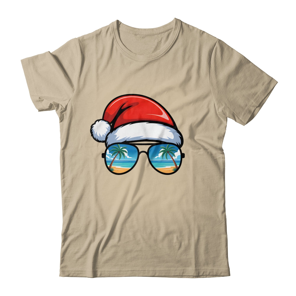 Santa Claus Hat Sunglasses Beach Christmas In July Summer Shirt & Tank Top | siriusteestore