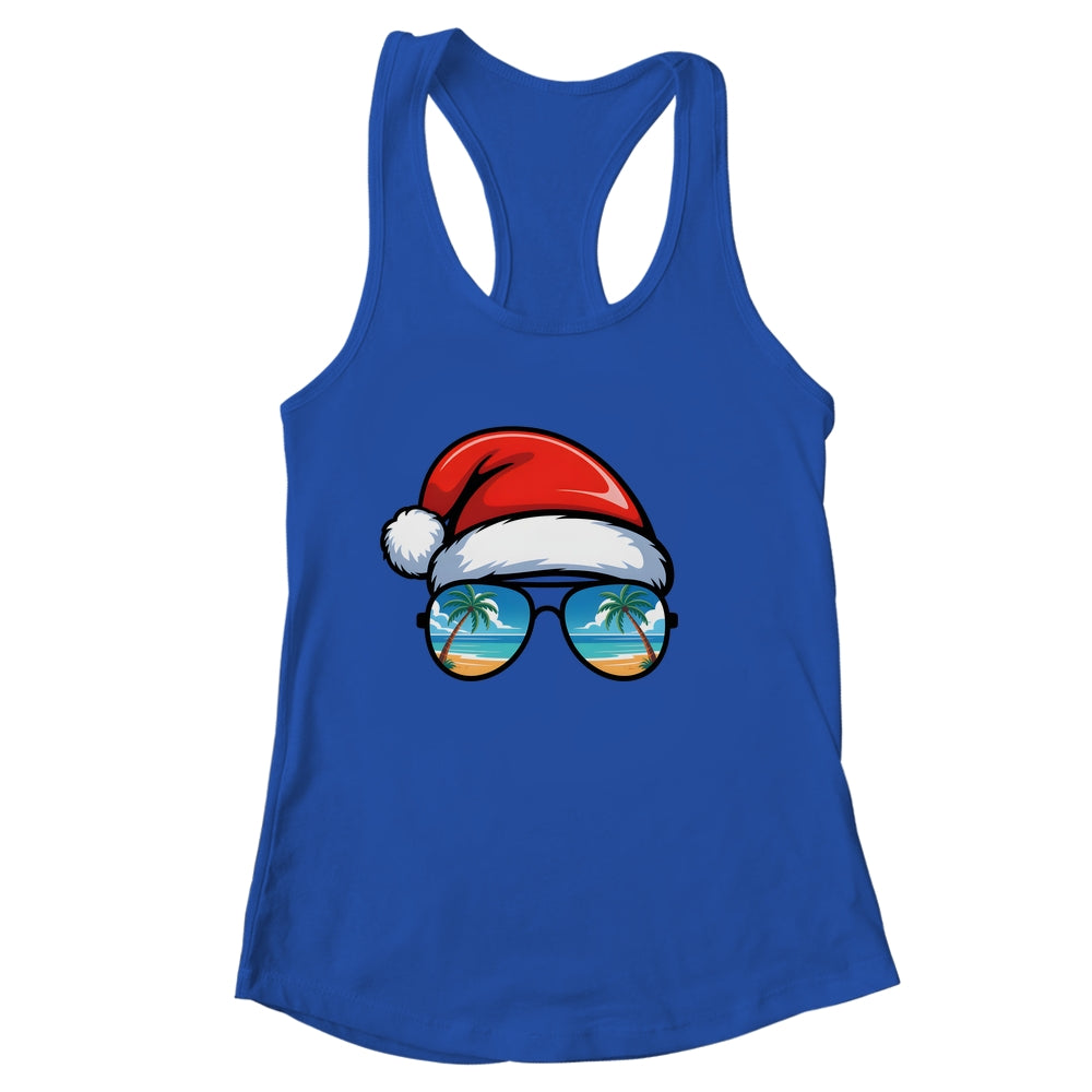 Santa Claus Hat Sunglasses Beach Christmas In July Summer Shirt & Tank Top | siriusteestore