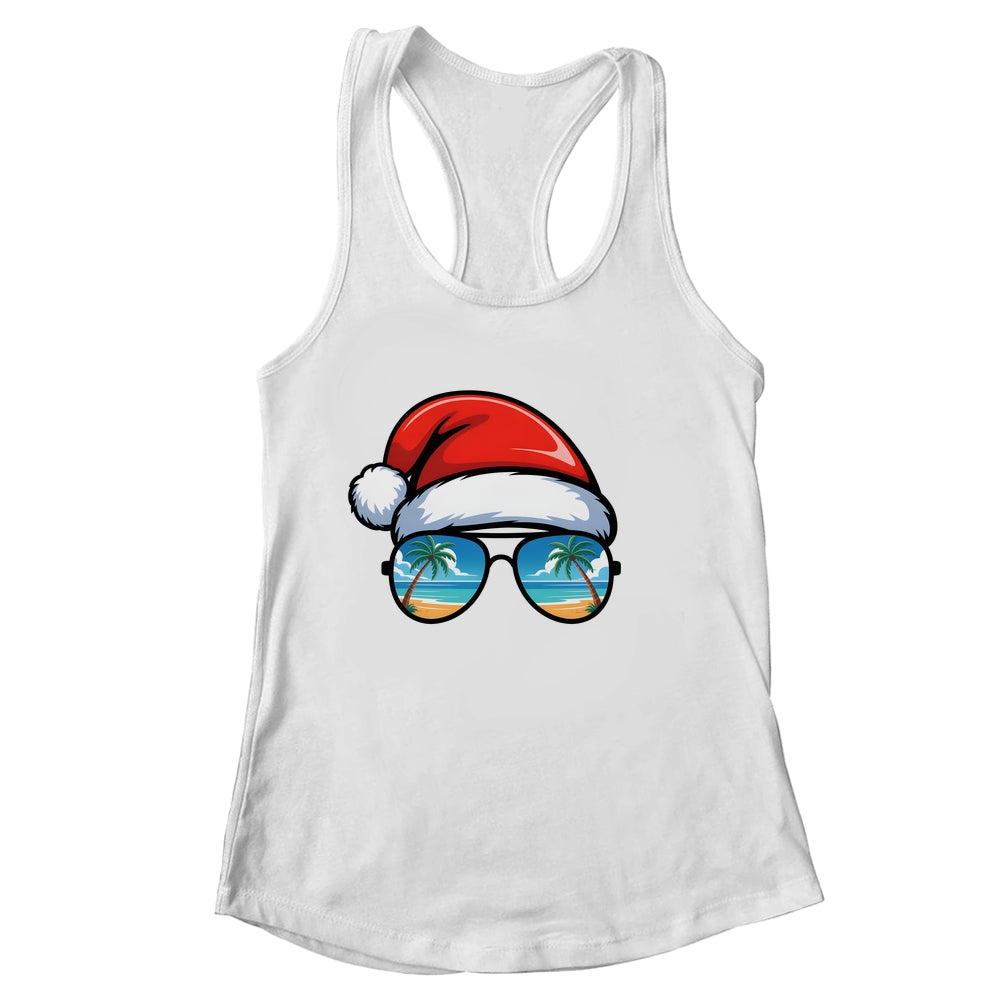 Santa Claus Hat Sunglasses Beach Christmas In July Summer Shirt & Tank Top | siriusteestore