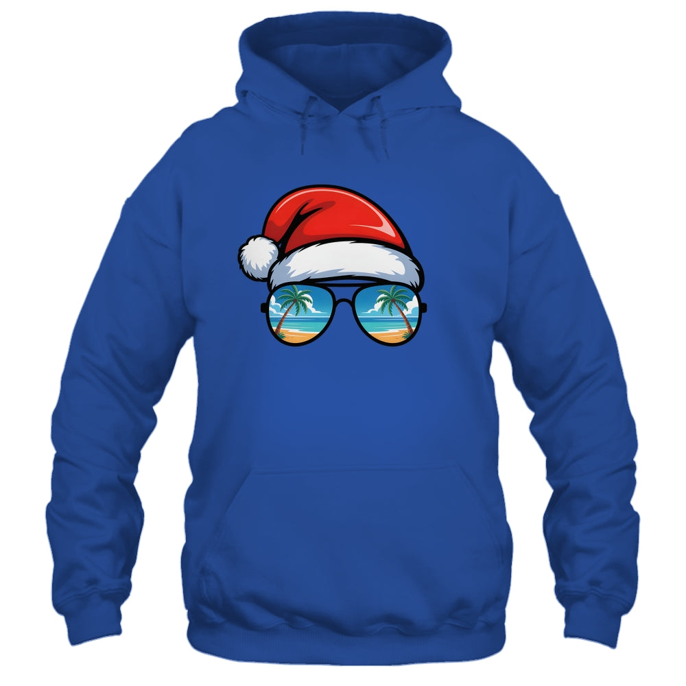 Santa Claus Hat Sunglasses Beach Christmas In July Summer Shirt & Tank Top | siriusteestore