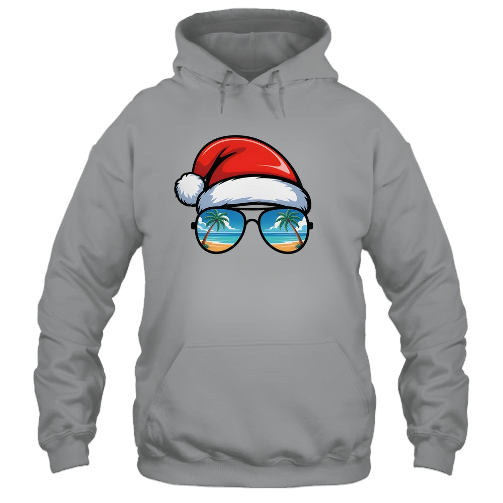 Santa Claus Hat Sunglasses Beach Christmas In July Summer Shirt & Tank Top | siriusteestore