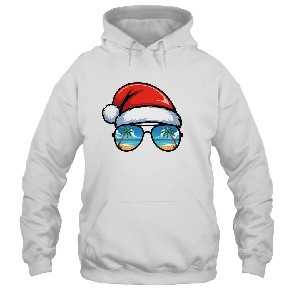Santa Claus Hat Sunglasses Beach Christmas In July Summer Shirt & Tank Top | siriusteestore