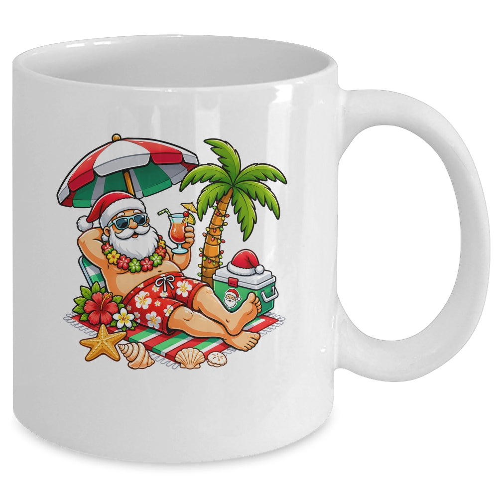 Santa Claus In Swim Christmas In July Beach Trip Men Women Mug | siriusteestore