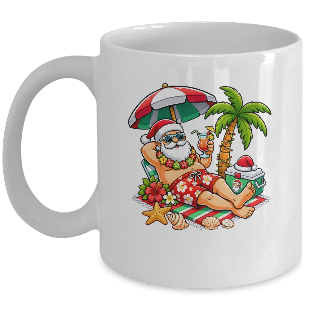 Santa Claus In Swim Christmas In July Beach Trip Men Women Mug | siriusteestore