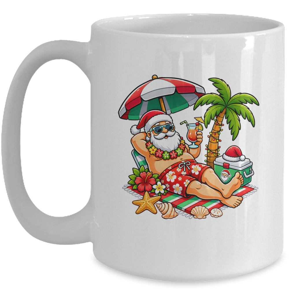 Santa Claus In Swim Christmas In July Beach Trip Men Women Mug | siriusteestore