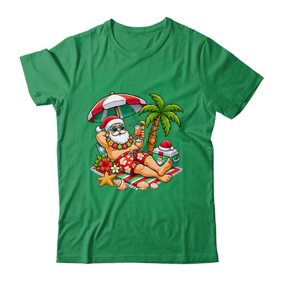 Santa Claus In Swim Christmas In July Beach Trip Men Women Shirt & Hoodie | siriusteestore