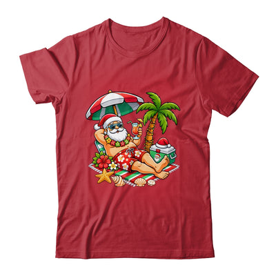 Santa Claus In Swim Christmas In July Beach Trip Men Women Shirt & Hoodie | siriusteestore
