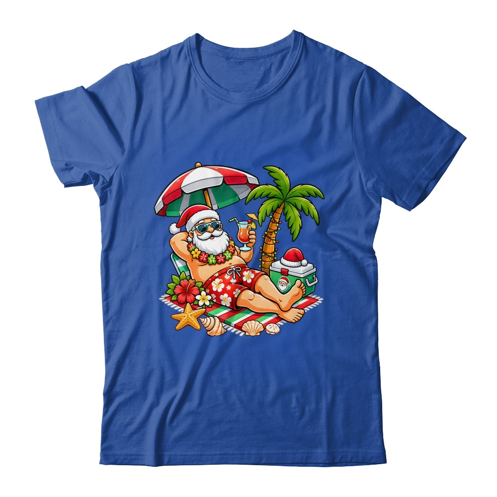 Santa Claus In Swim Christmas In July Beach Trip Men Women Shirt & Hoodie | siriusteestore