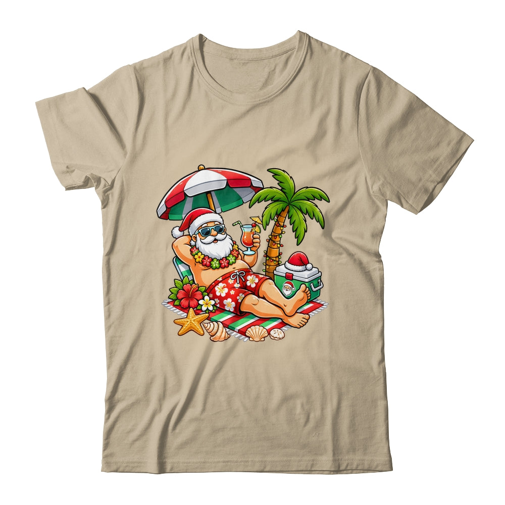 Santa Claus In Swim Christmas In July Beach Trip Men Women Shirt & Hoodie | siriusteestore