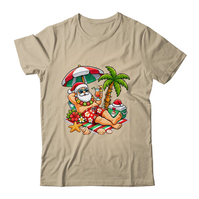 Santa Claus In Swim Christmas In July Beach Trip Men Women Shirt & Hoodie | siriusteestore