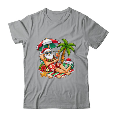 Santa Claus In Swim Christmas In July Beach Trip Men Women Shirt & Hoodie | siriusteestore
