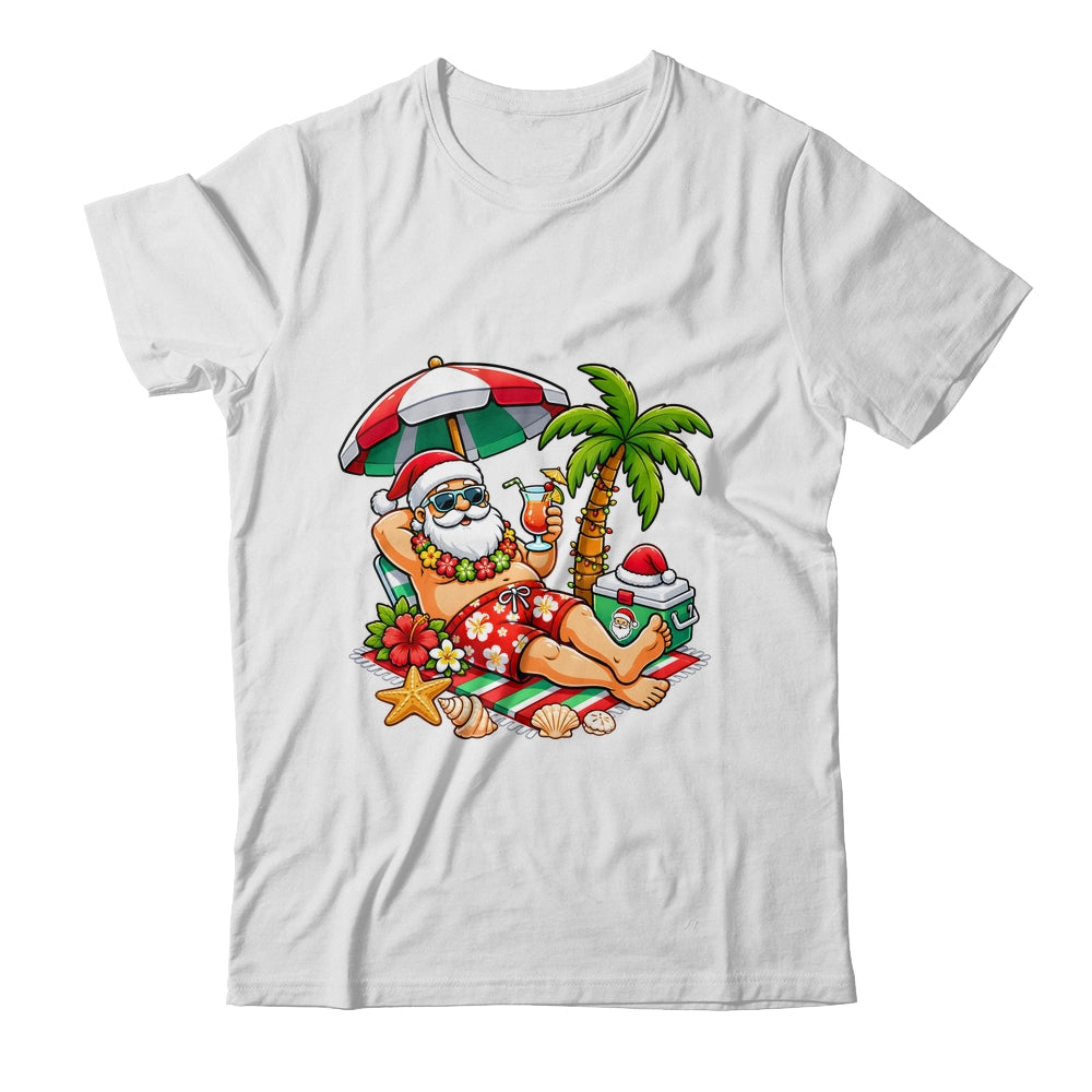 Santa Claus In Swim Christmas In July Beach Trip Men Women Shirt & Hoodie | siriusteestore