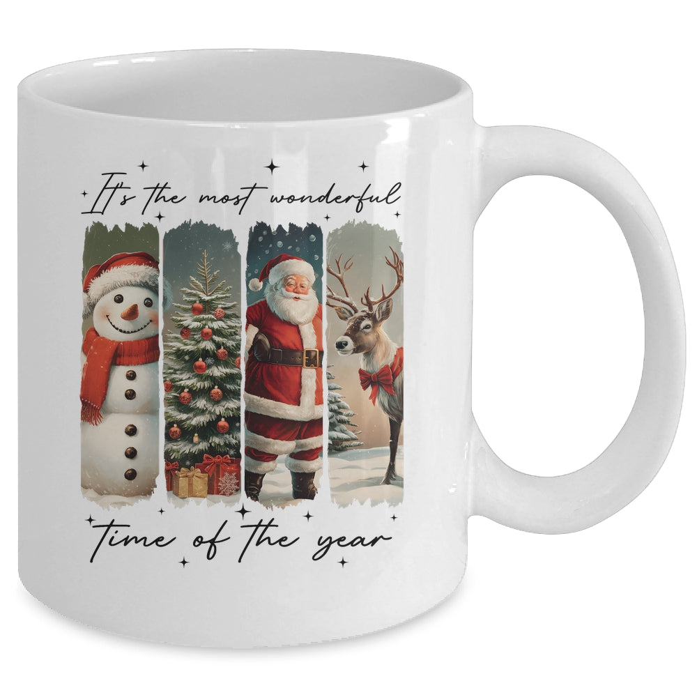 Santa Claus Merry Christmas Coquette Bow Reindeer Snowman Mug | siriusteestore