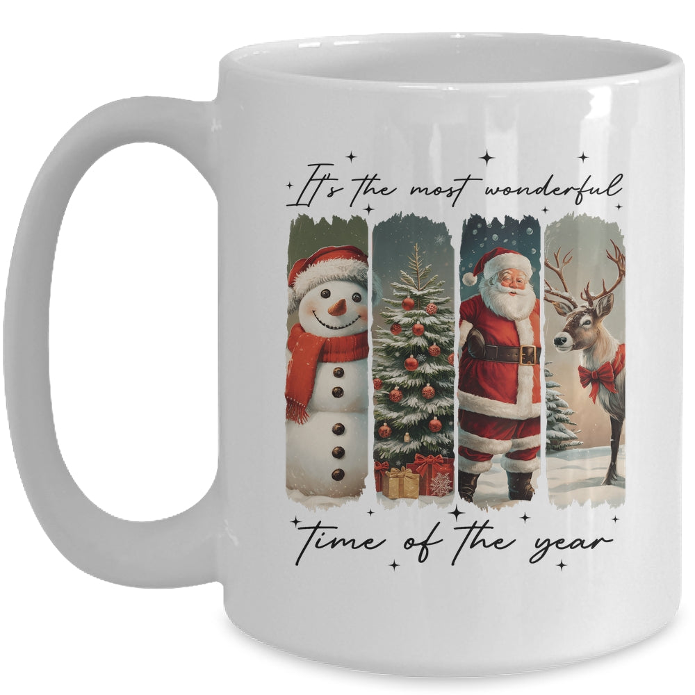 Santa Claus Merry Christmas Coquette Bow Reindeer Snowman Mug | siriusteestore