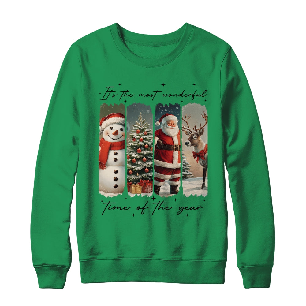 Santa Claus Merry Christmas Coquette Bow Reindeer Snowman Shirt & Sweatshirt | siriusteestore