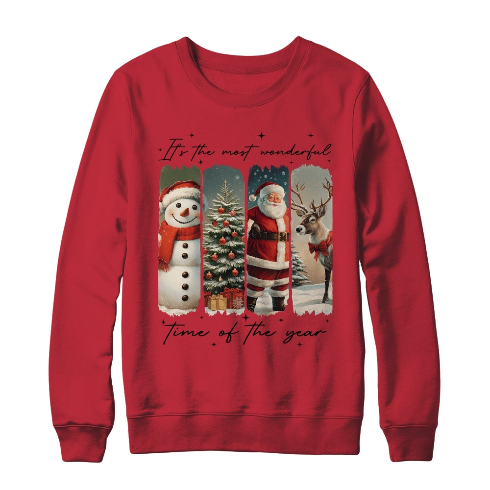 Santa Claus Merry Christmas Coquette Bow Reindeer Snowman Shirt & Sweatshirt | siriusteestore