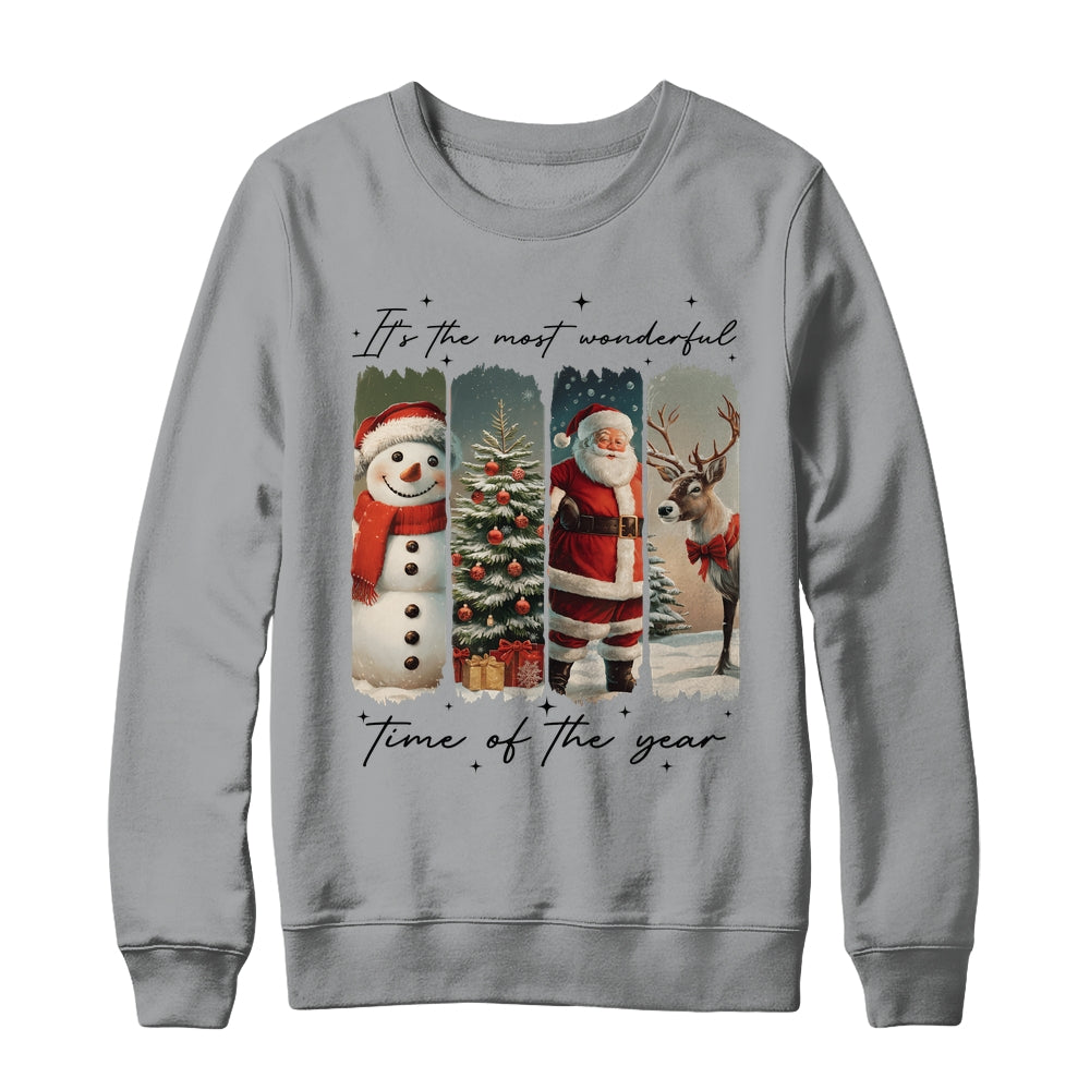 Santa Claus Merry Christmas Coquette Bow Reindeer Snowman Shirt & Sweatshirt | siriusteestore