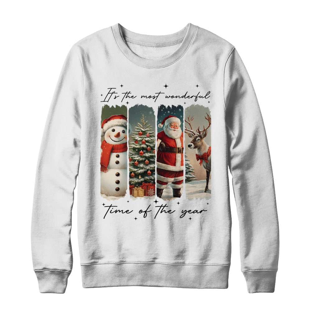 Santa Claus Merry Christmas Coquette Bow Reindeer Snowman Shirt & Sweatshirt | siriusteestore