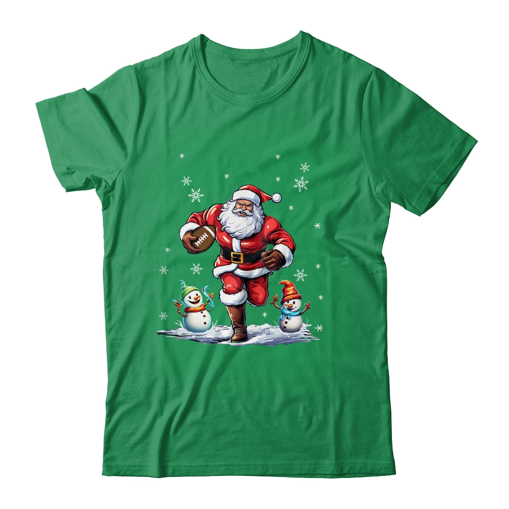 Santa Claus Playing American Football Christmas Football Fan Shirt & Sweatshirt | siriusteestore