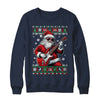 Santa Claus Playing Guitar Musician Guitarist Ugly Christmas Shirt & Sweatshirt | siriusteestore