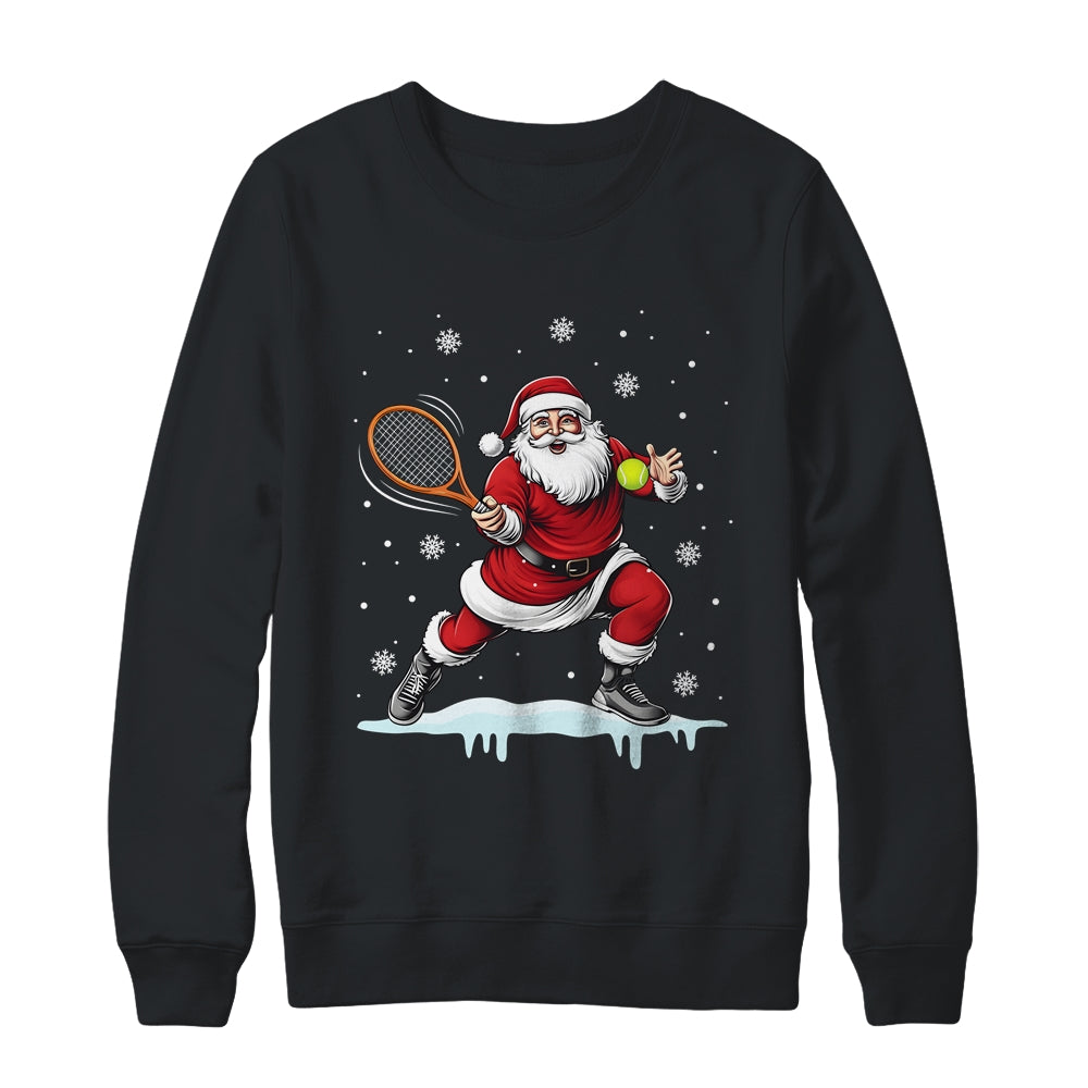 Santa Claus Playing Tennis Christmas Xmas Tennis Player Men Shirt & Sweatshirt | siriusteestore