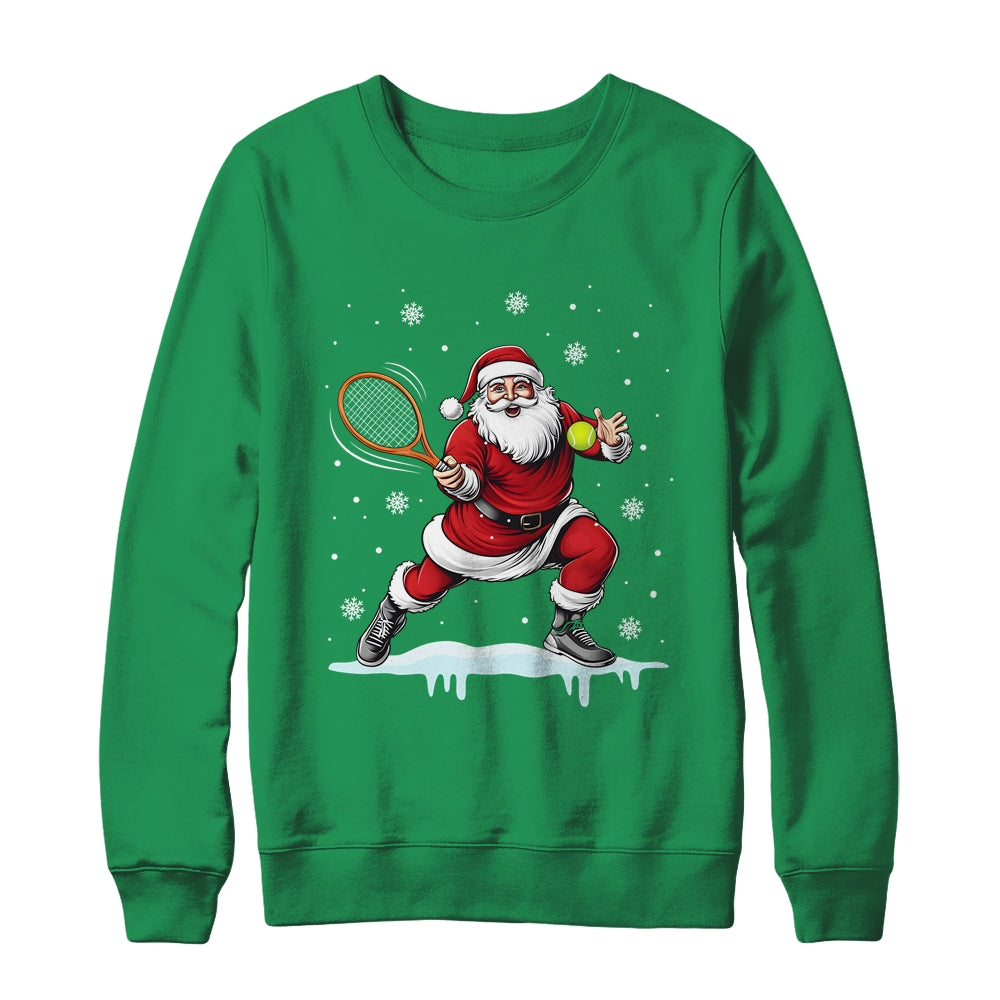 Santa Claus Playing Tennis Christmas Xmas Tennis Player Men Shirt & Sweatshirt | siriusteestore
