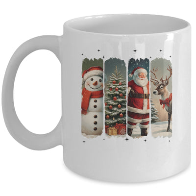 Santa Claus Vintage Christmas Coquette Bow Reindeer Snowman Mug | siriusteestore