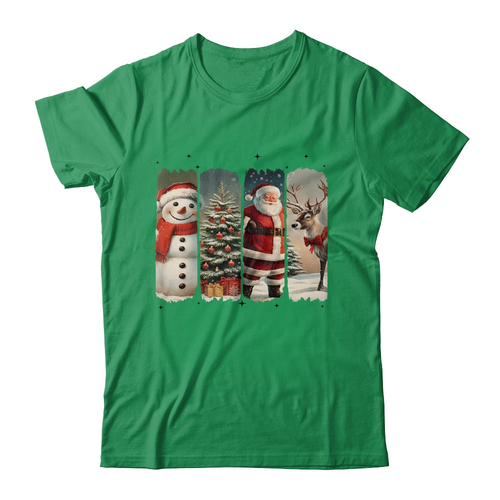 Santa Claus Vintage Christmas Coquette Bow Reindeer Snowman Shirt & Sweatshirt | siriusteestore