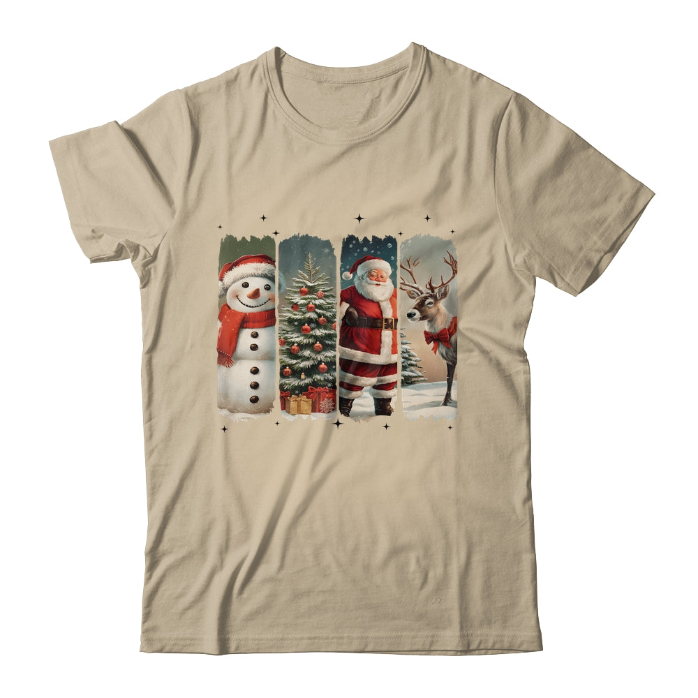 Santa Claus Vintage Christmas Coquette Bow Reindeer Snowman Shirt & Sweatshirt | siriusteestore