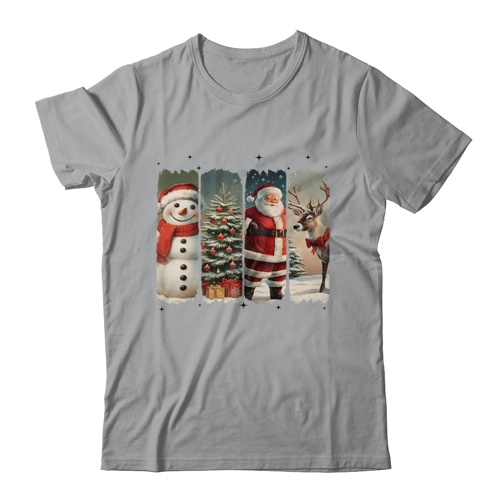 Santa Claus Vintage Christmas Coquette Bow Reindeer Snowman Shirt & Sweatshirt | siriusteestore