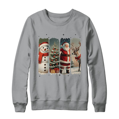 Santa Claus Vintage Christmas Coquette Bow Reindeer Snowman Shirt & Sweatshirt | siriusteestore