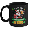 Santa Drinking Beer It's The Most Wonderful Time For A Beer Mug | siriusteestore