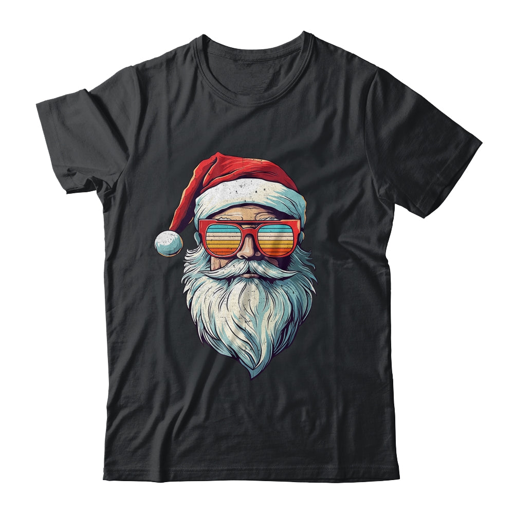 Santa Face Retro Sunglasses Christmas Men Women Xmas Shirt & Sweatshirt | siriusteestore