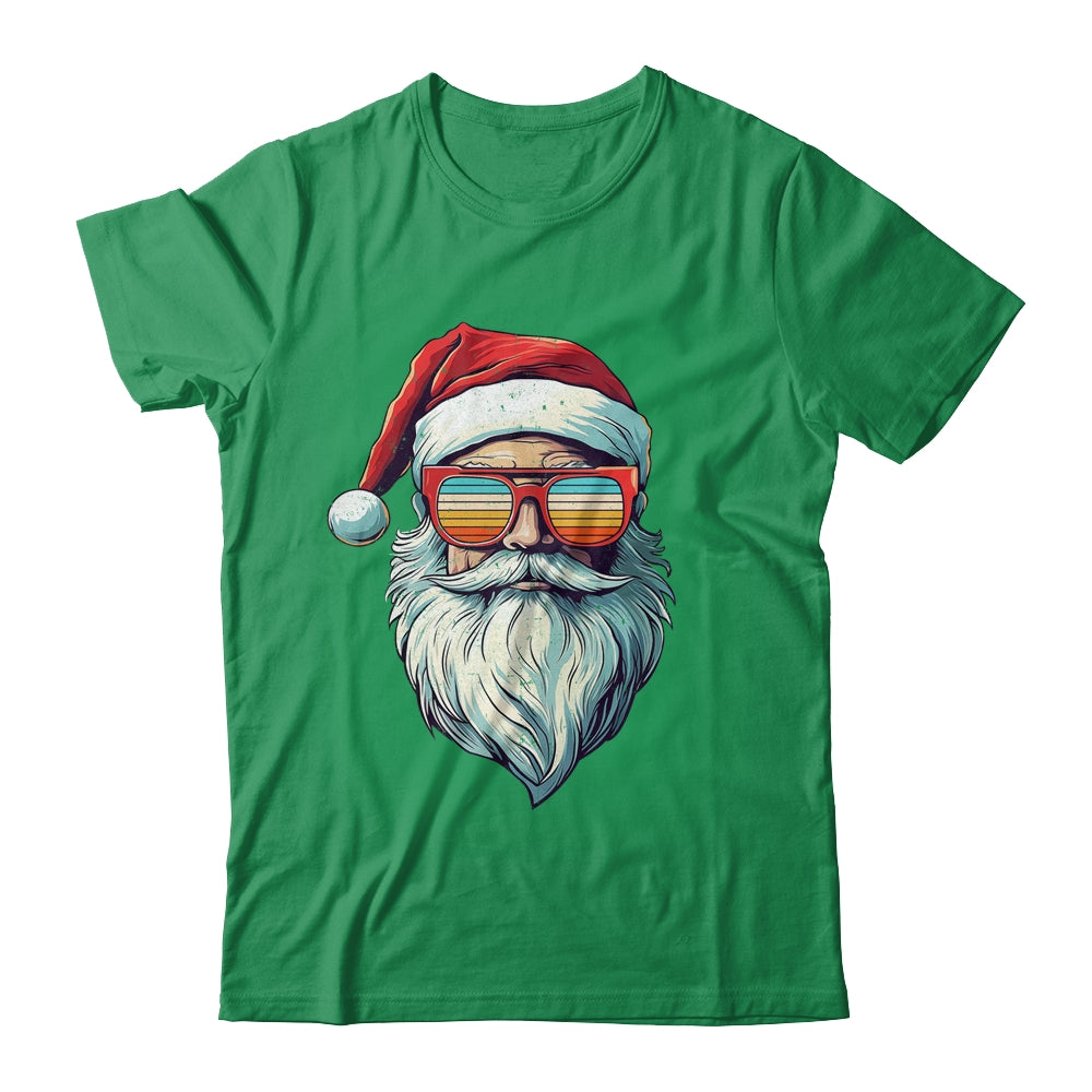 Santa Face Retro Sunglasses Christmas Men Women Xmas Shirt & Sweatshirt | siriusteestore