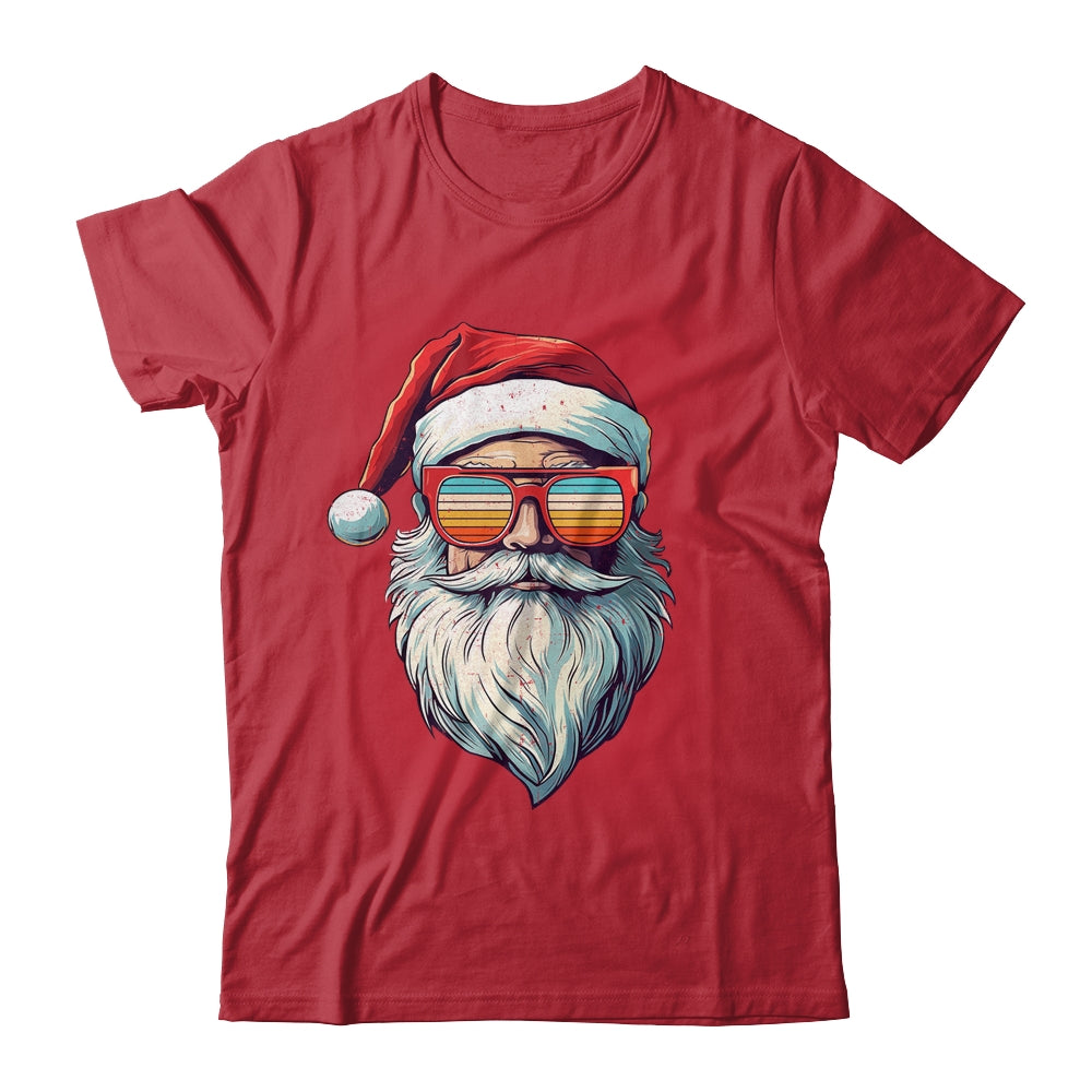 Santa Face Retro Sunglasses Christmas Men Women Xmas Shirt & Sweatshirt | siriusteestore