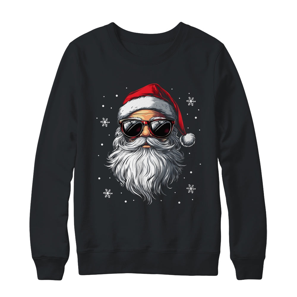 Santa Face Retro Sunglasses Christmas Xmas For Mens Boys Shirt & Sweatshirt | siriusteestore