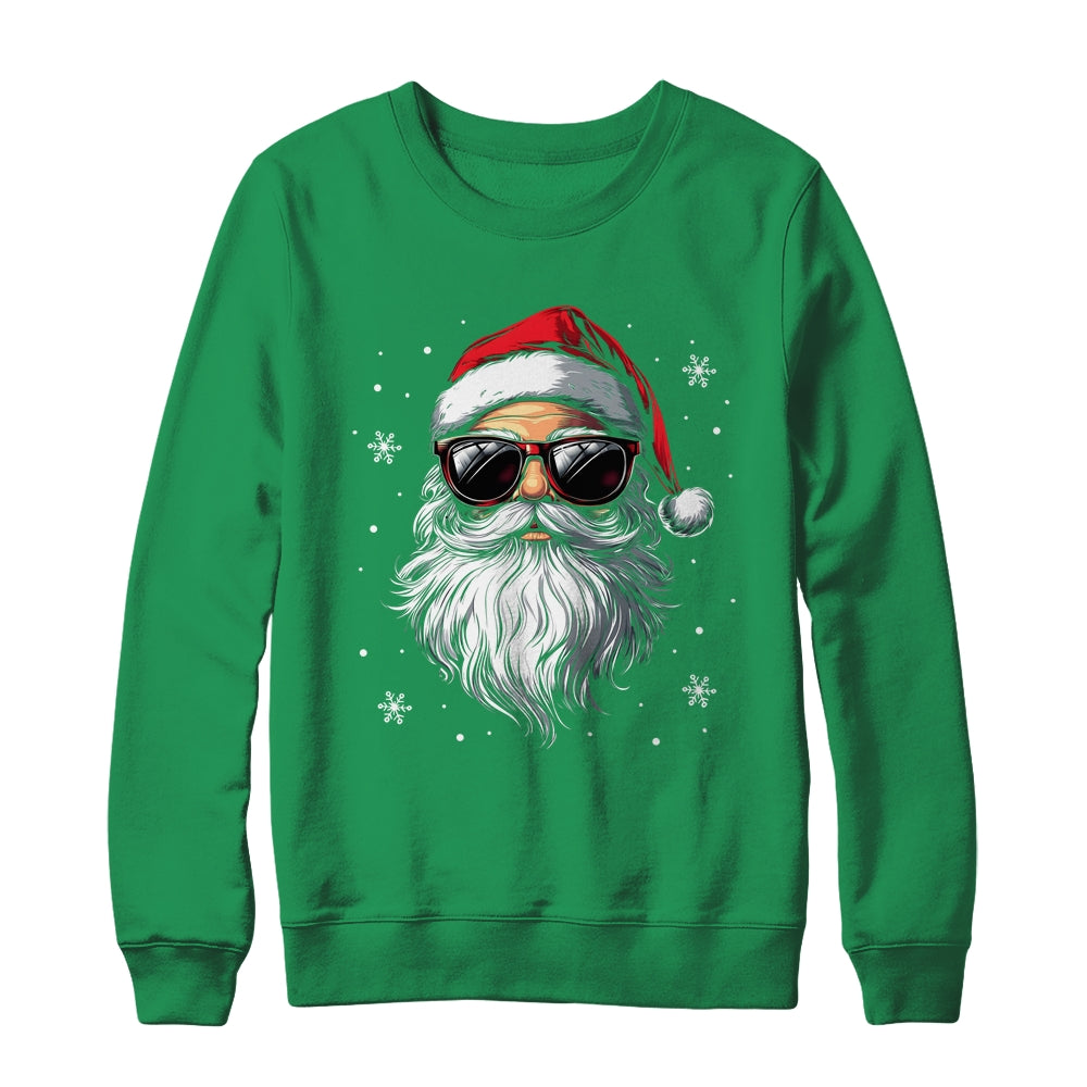 Santa Face Retro Sunglasses Christmas Xmas For Mens Boys Shirt & Sweatshirt | siriusteestore