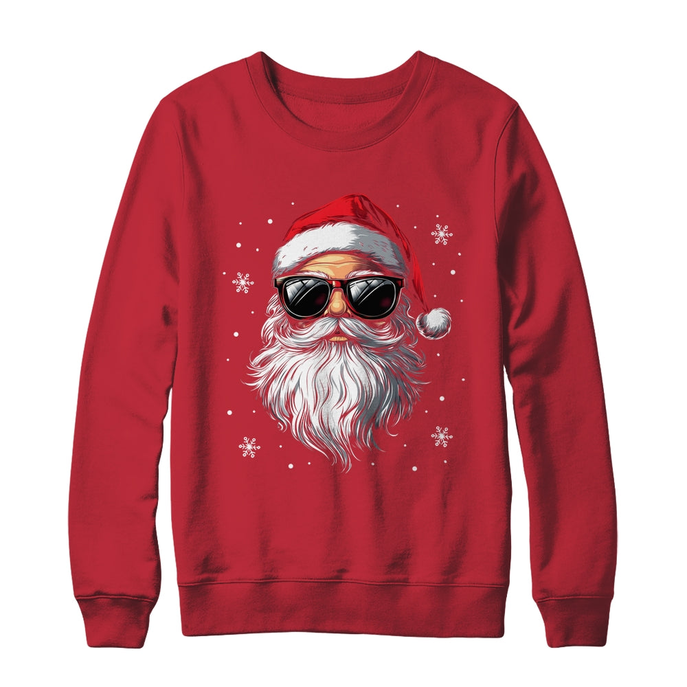 Santa Face Retro Sunglasses Christmas Xmas For Mens Boys Shirt & Sweatshirt | siriusteestore