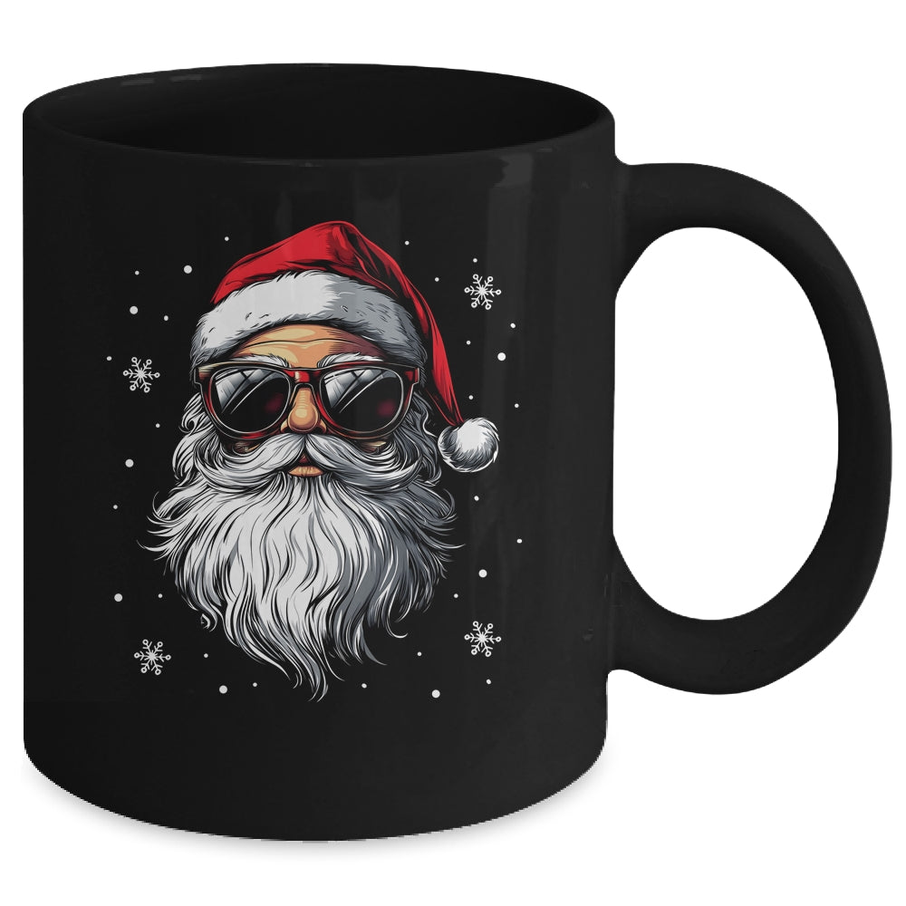Santa Face Retro Sunglasses Christmas Xmas For Mens Boys Mug | siriusteestore