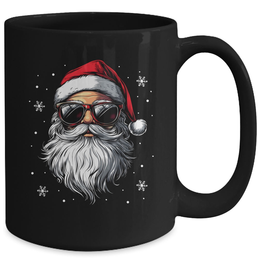 Santa Face Retro Sunglasses Christmas Xmas For Mens Boys Mug | siriusteestore