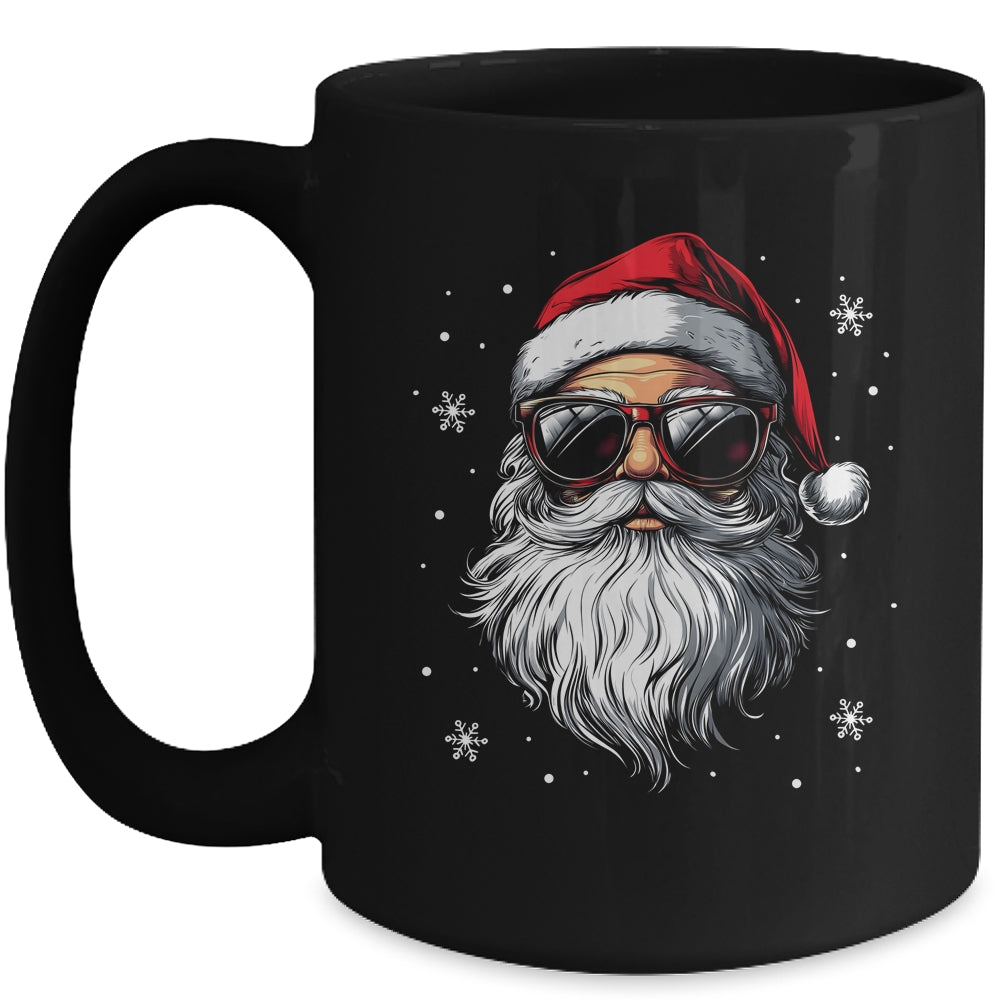 Santa Face Retro Sunglasses Christmas Xmas For Mens Boys Mug | siriusteestore