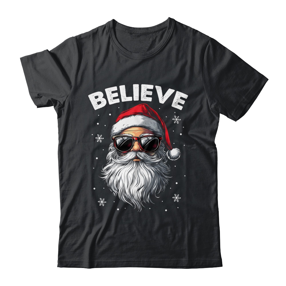 Santa Face Sunglasses Believe Christmas Xmas For Boys Mens Shirt & Sweatshirt | siriusteestore